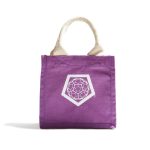 c60 purple gusset tote bag